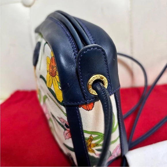 Gucci Floral Crossbody Bag - Navy and Multicolor - Picture 6 of 16